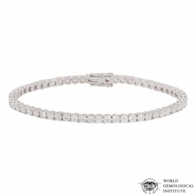 White Gold Diamond Line Bracelet 5.62ct G-H/SI